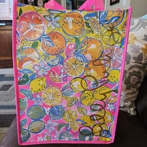 Lilly Pulitzer Vibrant Pink and Yellow Reusable Bag